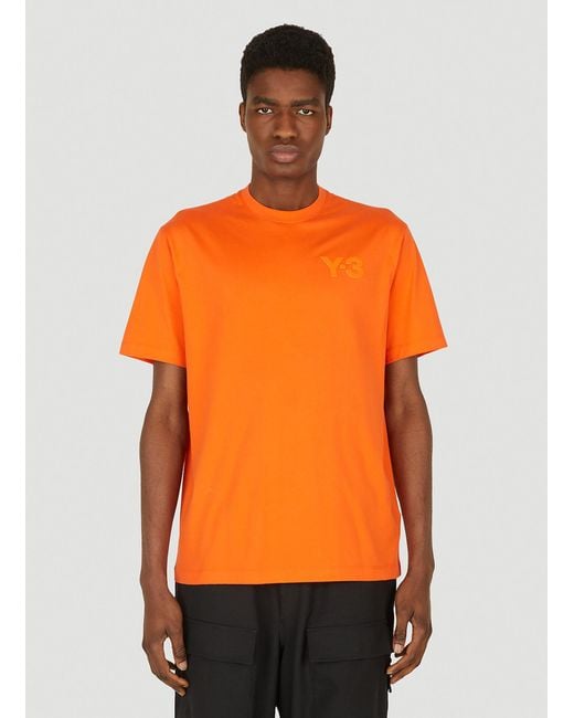 Y 3 Chest Logo T shirt in Orange for Men Lyst