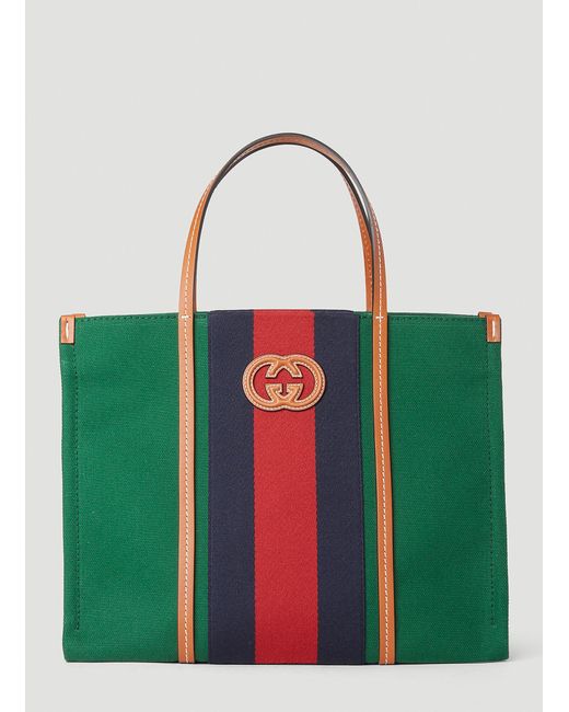 Gucci Interlocking G Tote Bag in Green Lyst