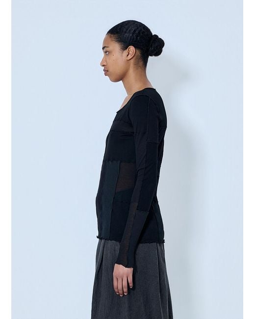 Limi Feu Blue Patchwork Long T-shirt