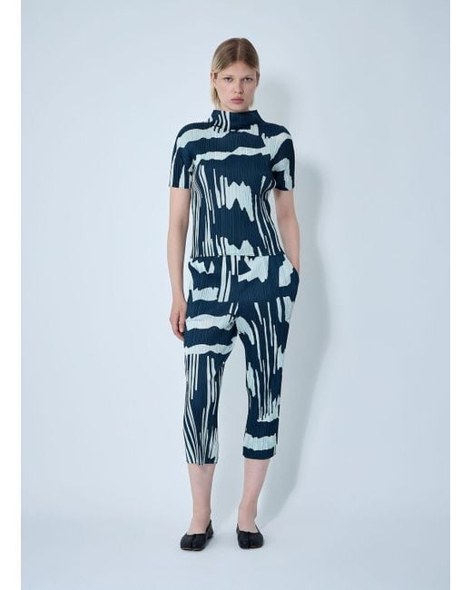 Pleats Please Issey Miyake Blue Pleated Pants