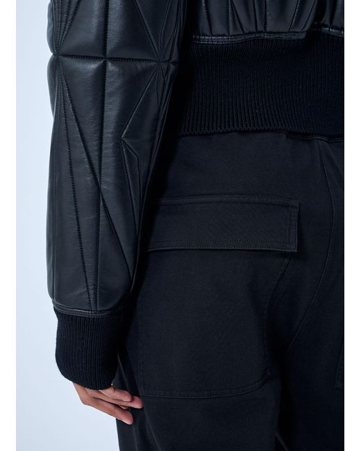 Moncler Blue Rick Owens Geocamo Cropped Quilted Bomber Jacket