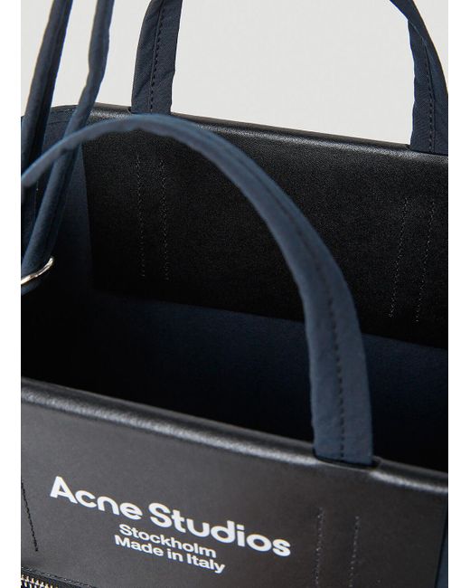 Acne Blue Classic Logo Tote Bag