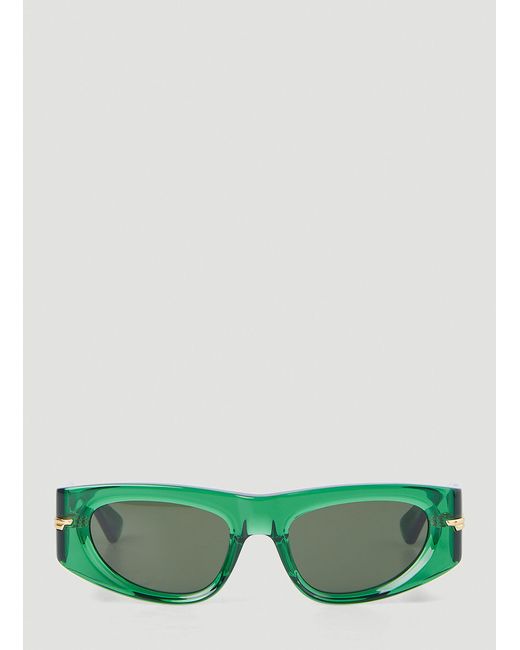 Bottega Veneta Bv1144s Cat Eye Sunglasses in Green for Men | Lyst