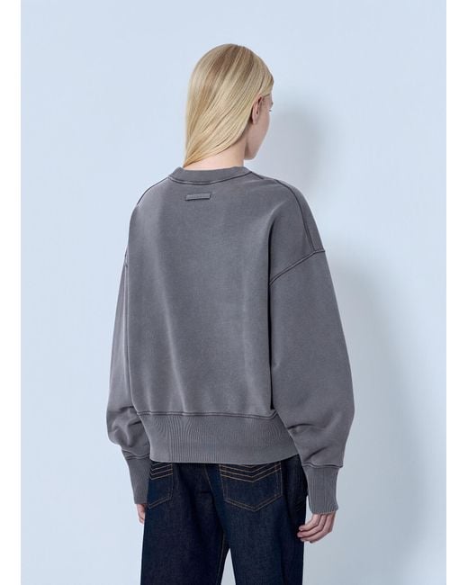 Jean Paul Gaultier Gray Fleece Embroidered Sweatshirt