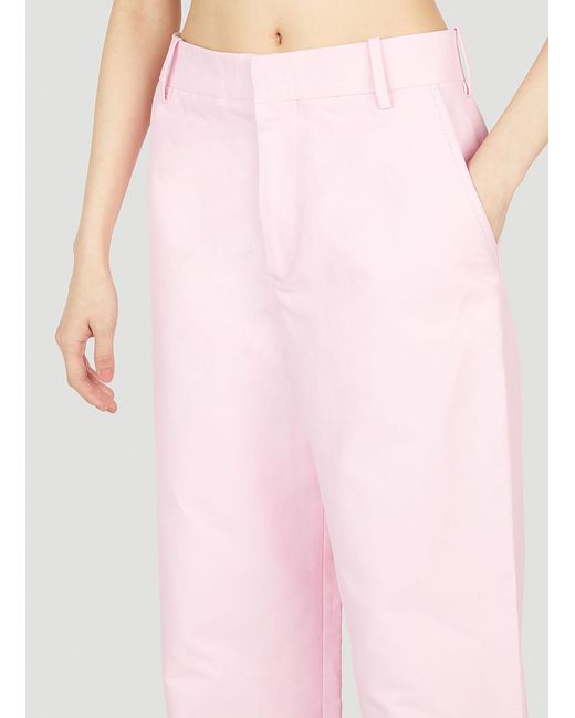 Marni Pink Technical Linen Drawstring Pants