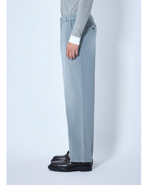 Miu Miu Blue Garment-Dyed Twill Pants