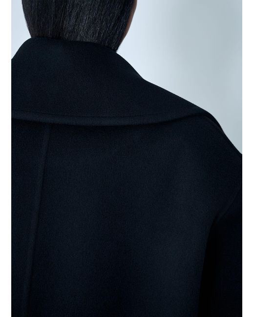 Saint Laurent Blue Tailored Wool Coat