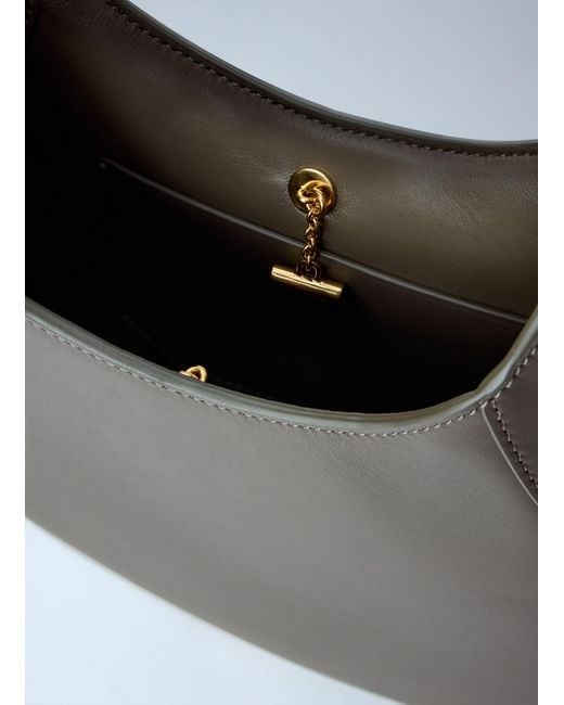Khaite Gray Small Joan Leather Hobo Bag