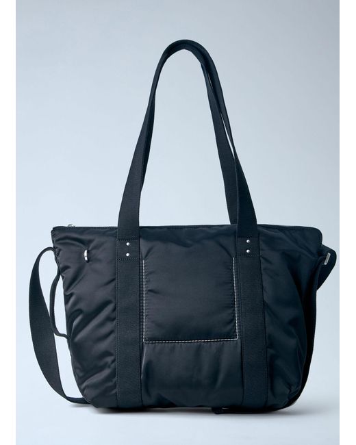 Rick Owens Blue Convertible Nylon Tote Bag