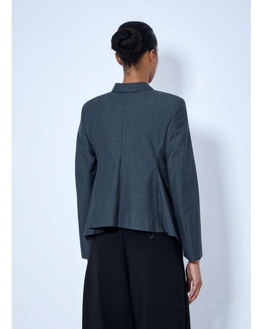 Jil Sander Blue Single-Breasted Tailored Blazer
