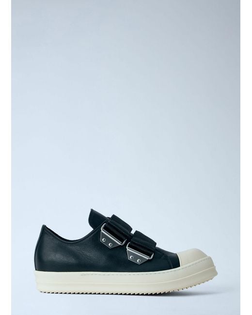 Rick Owens Blue Low Strap Sneakers for men