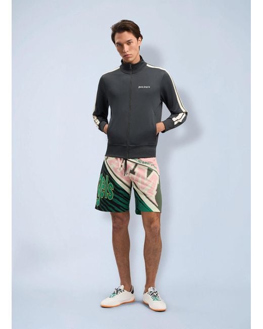 Palm Angels Gray Classic Logo Track Jacket for men