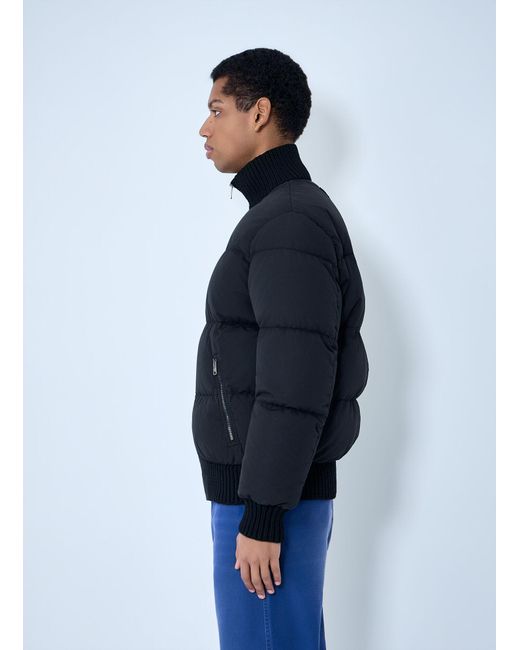 Prada Blue High-Neck Puffer Jacket for men