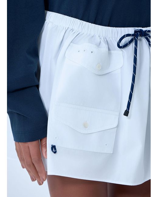 Miu Miu Blue Drawstring Pocket Mini Skirt