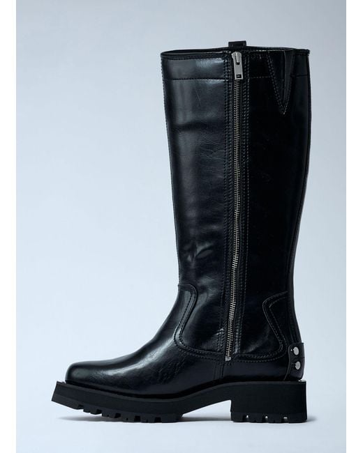 Ganni Black Studs High Boots