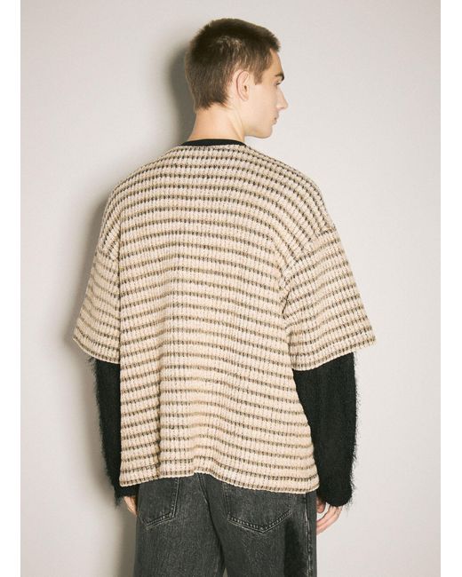 Song For The Mute Natural Double-Layered Sleeves Sweater for men