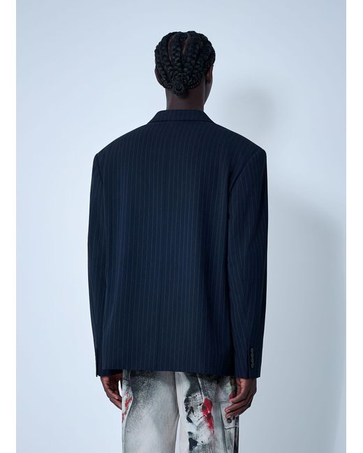 Acne Blue Single-Breasted Blazer for men