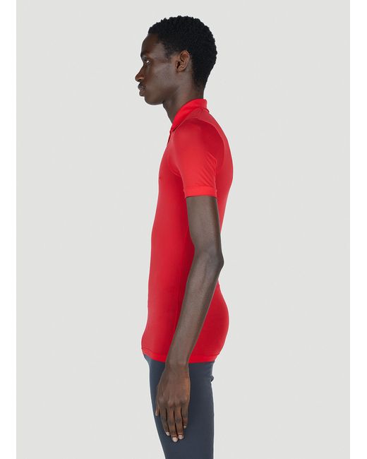 Raf Simons Red Stocking Polo Top for men
