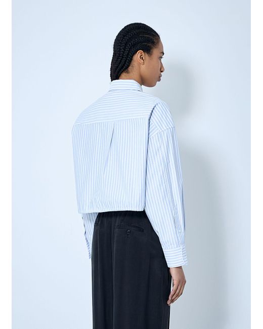 Alexander Wang White Crop Button-Down Shirt