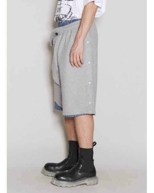 Y. Project Gray Snap-off Track Shorts for men