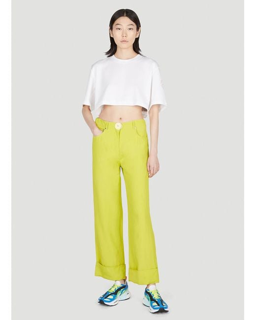 Stella McCartney Yellow Maxi Button Pants
