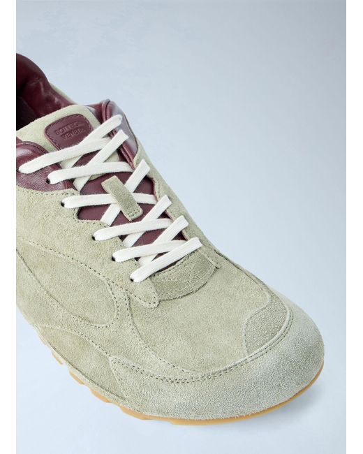 Bottega Veneta Green Orbit Flash Suede Sneakers for men