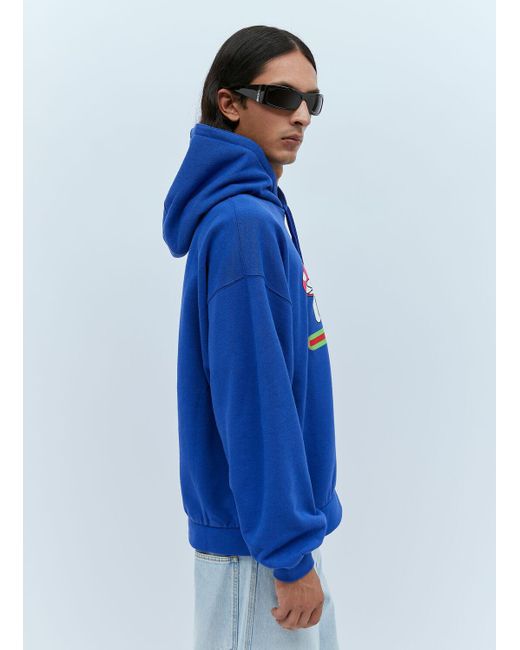 Gucci Blue Hooded Sweatshirt for men