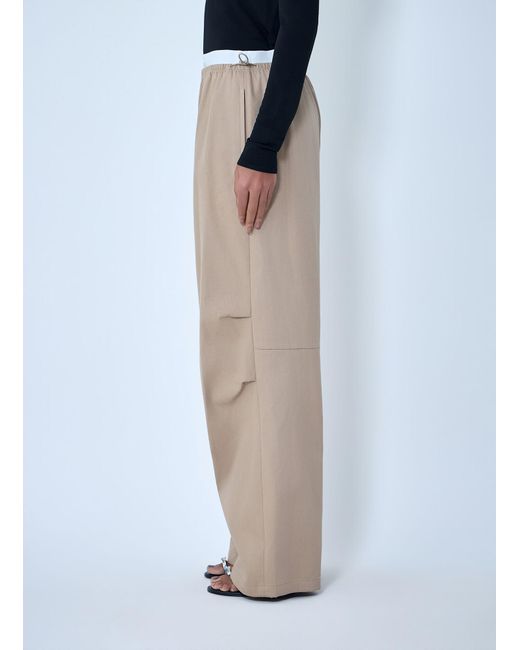 Alexander Wang Natural Wide-Leg Elasticated Waist Pants