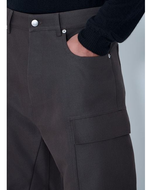 Rick Owens Black Geth Cargo Pants for men