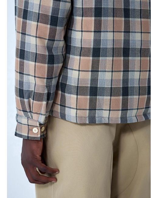 Visvim Blue Check Down Jacket for men