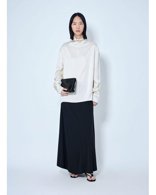 Totême Blue Flared Jersey Skirt