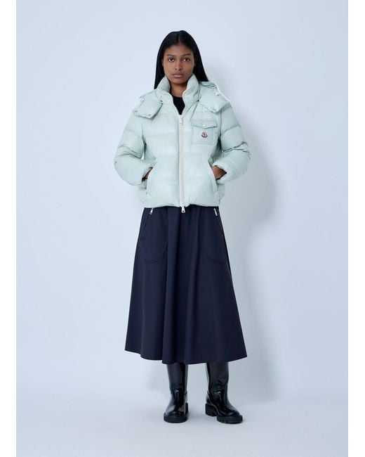 Moncler Blue Andro Short Down Jacket