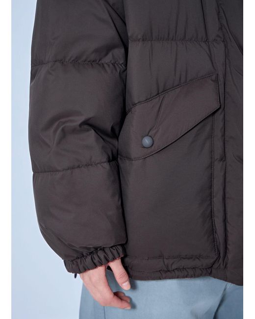 Miu Miu Gray Padded Jacket With High Collar