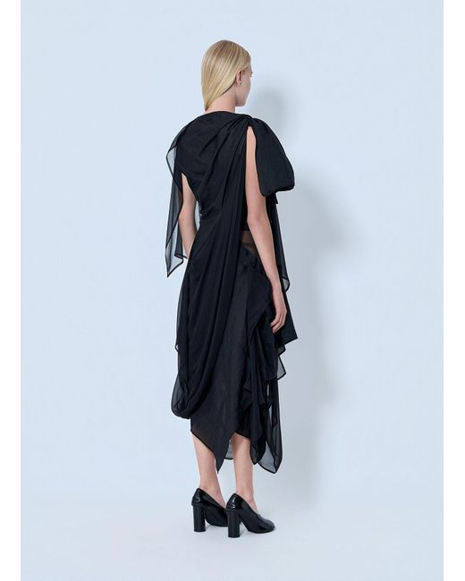 Yohji Yamamoto Blue Asymmetric Layered Dress