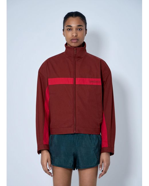 Saint Laurent Red High-Neck Zip Jacket