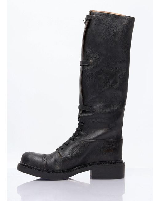 Miu Miu Black High Leather Boots