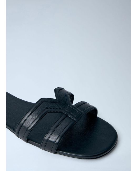 Saint Laurent White Mabrouka Leather Sandals