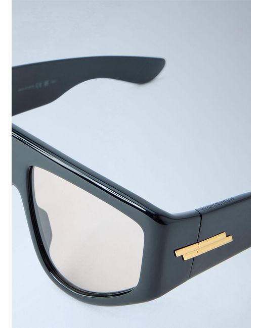 Bottega Veneta Gray Classic Geometric Frame Sunglasses