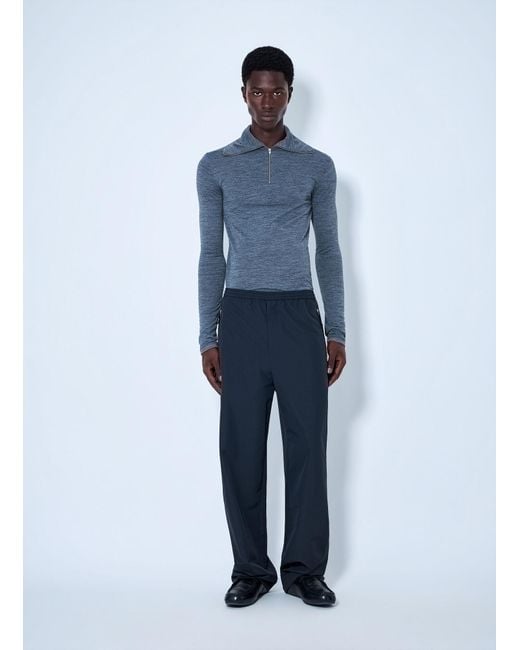 Jil Sander Blue Elasticated Waist Trousers for men