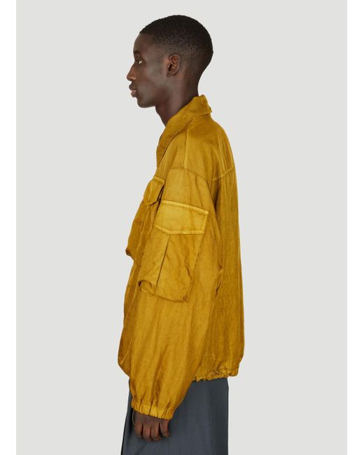 Dries Van Noten Yellow Overdyed Jacket for men