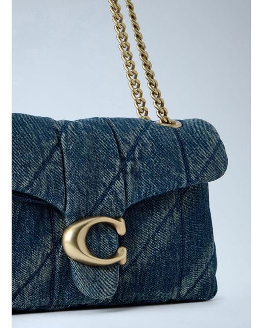 COACH Blue Tabby Quilted Denim Shoulder Bag