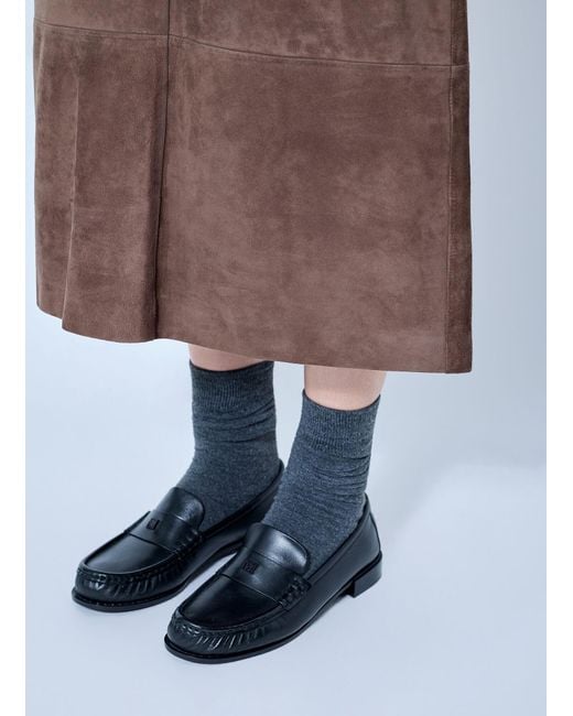 Max Mara Brown Suede Midi Skirt