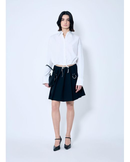 Prada White Drawstring Hem Shirt