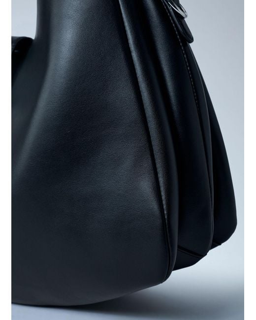 Ganni Blue Large Kat Shoulder Bag