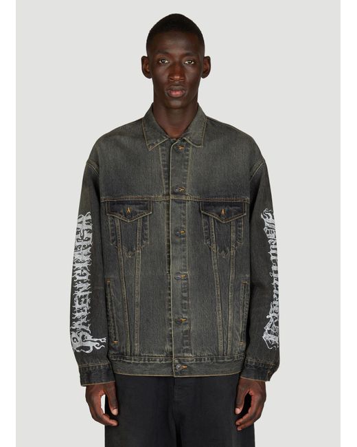 Balenciaga Gray Diy Metal Large Fit Jacket for men