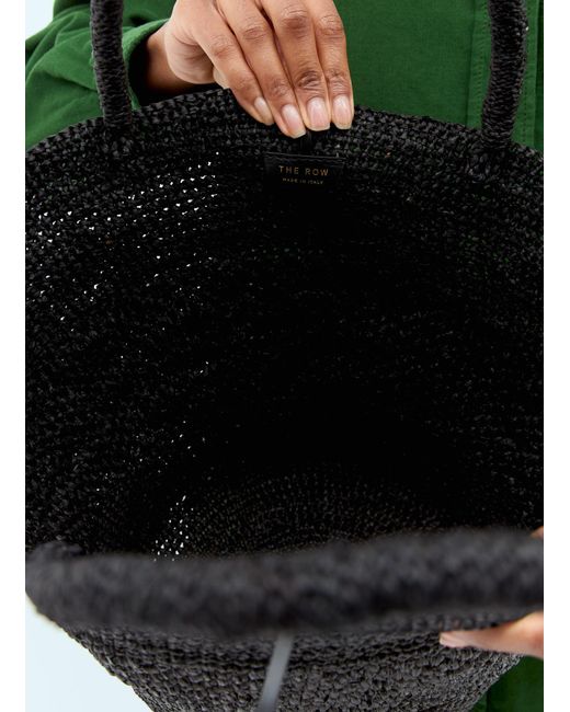The Row Green Emilie Raffia Handbag