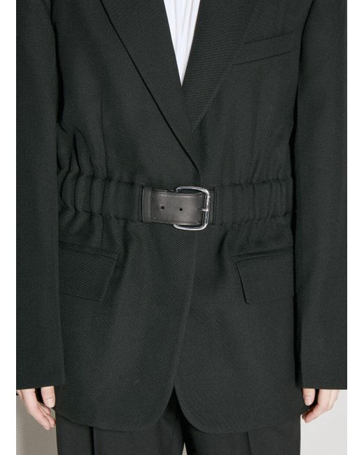 Alexander Wang Black Tailored Blazer With Intergrate Belt