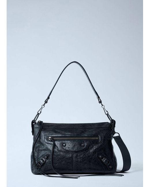 Balenciaga Blue Small Le City Motorcycle Shoulder Bag for men