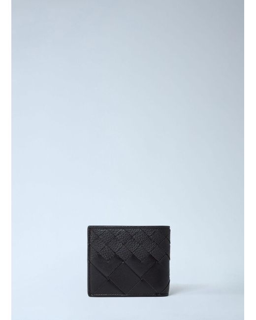 Bottega Veneta Blue Intrecciato Bi-Fold Wallet for men