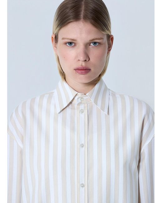 Saint Laurent White Striped Button-Down Shirt